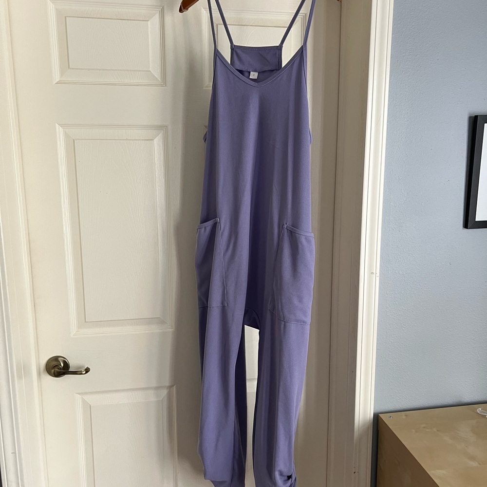 Purple Sleeveless Jumpsuit